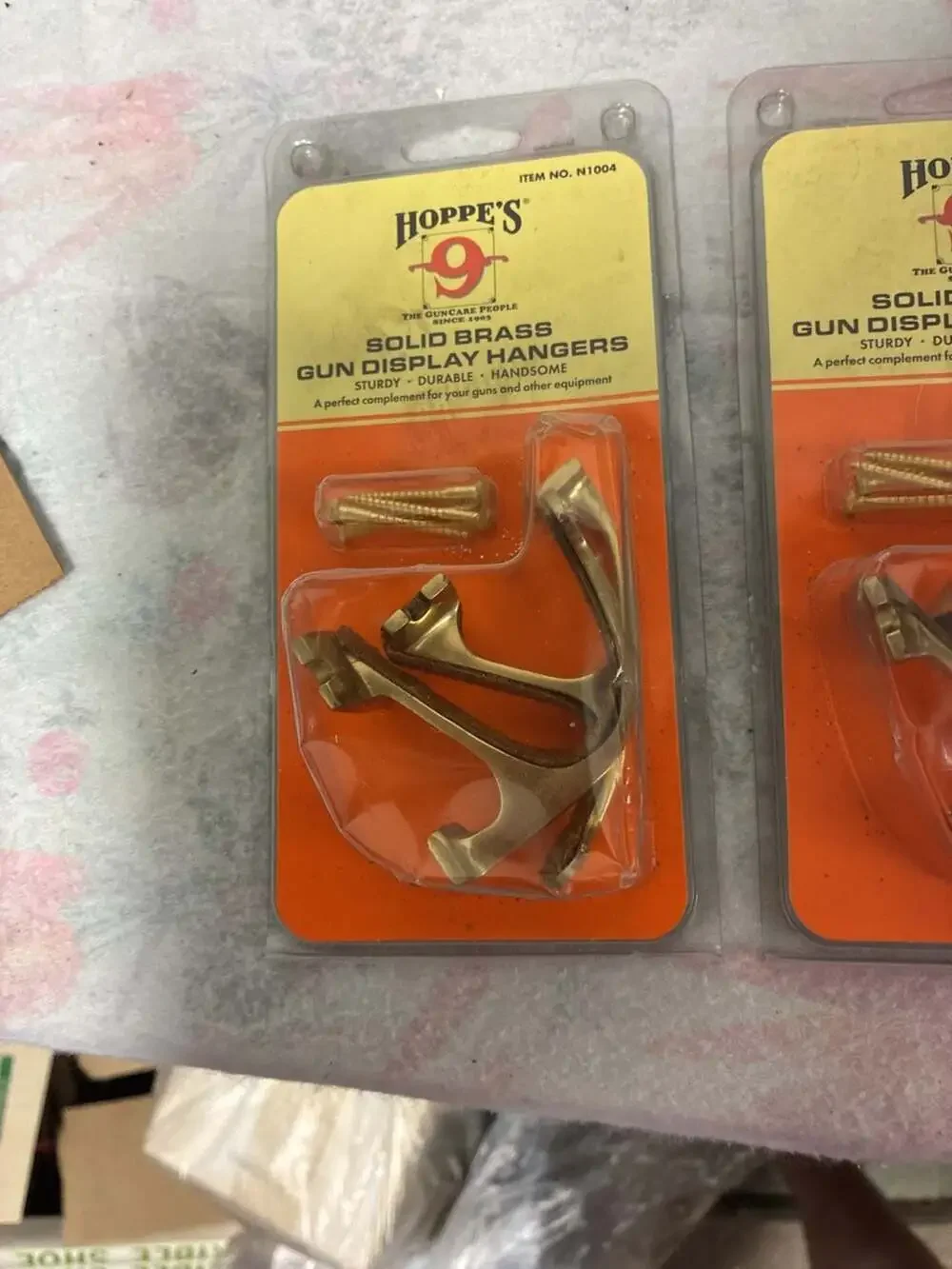 2 Packs Hoppe's 9 Solid Brass Gun Display Hangers N1004